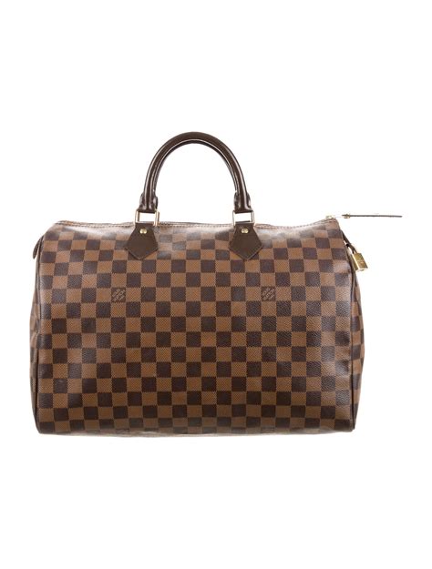 louis vuitton speedy 35 damier ebene replica|louis vuitton damier ebene wristlet.